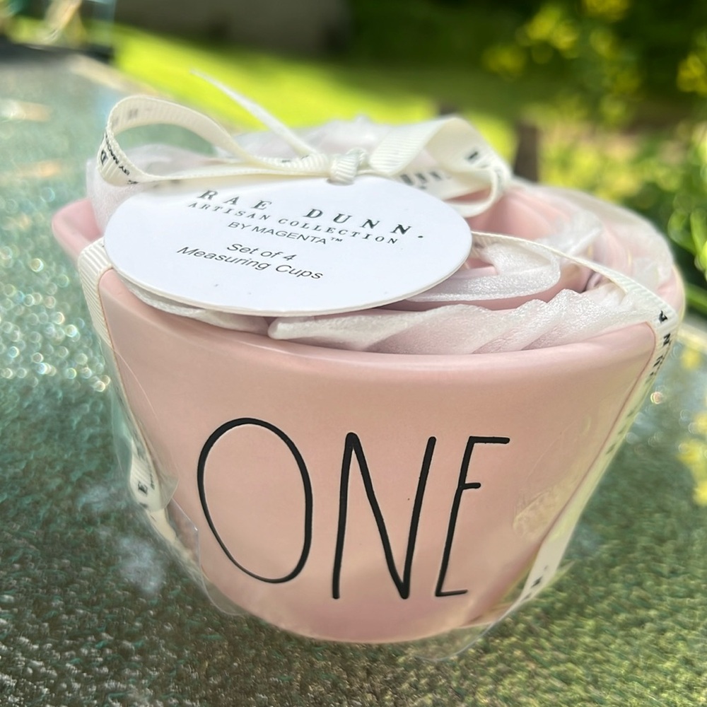 Rae Dunn pink measuring cup